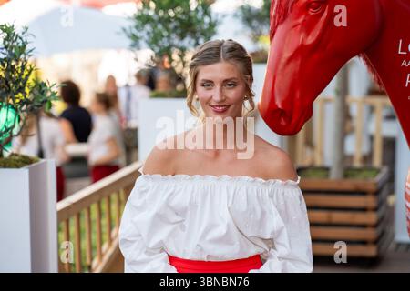 Aachen, Deutschland. Juli 2025. Luna Schweiger Media Night im Rahmen des CHIO Aachen 2025, Reitsport, CHIO Aachen, 2025, 01.07.2025 Foto: Eibner-Pressefoto/J. Derondeau Credit: dpa/Alamy Live News Stockfoto