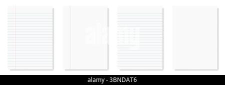 notizblock und Notebook isoliert auf weiß für Muster und Design. Stock Vektor