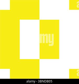 Schönes gelbes und weißes Quadrat für Muster und Hintergrund, Vektorillustration. Stock Vektor