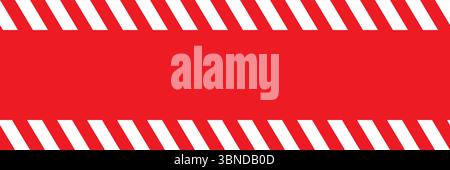Horizontales rot-weißes No Entry Schild Hintergrund mit leerem Hintergrund. Stock Vektor