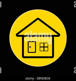 Luxusimmobilien-Symbol auf Gold, Vektor-Illustration. Stock Vektor