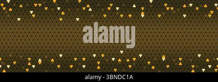 Horizontales Dreieck-Golddesign für Muster und Hintergrund, Vektorillustration. Stock Vektor
