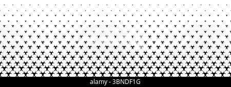 Horizontaler Halbton des schwarzen Gefahrgutzeichens für Muster und Hintergrund. Stock Vektor