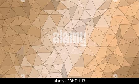 Ein abstrakter geometrischer Hintergrund. Ein beigefarbener Hintergrund mit Dreiecken. Brauner Hintergrund mit geometrischen Formen. Stock Vektor