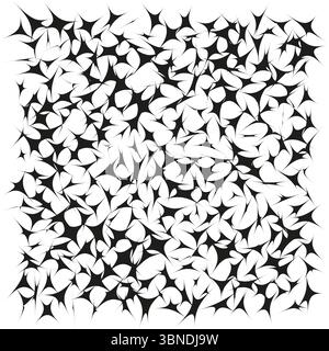 Triangle Chaos Symbol. Leichtes Schmutzmuster. Abstrakter Kontrastvektor. Cluster mit weißem Hintergrund. Stock Vektor