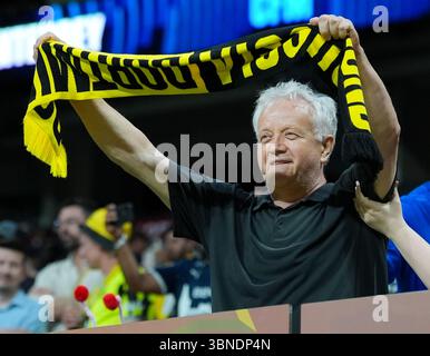 Atlanta, Vereinigte Staaten. Juli 2025. Ein Fan von Borussia Dortmund USA, Borussia Dortmund vs CF Monterrey, FIFA Club-Weltmeisterschaft, Achtelfinale, Spiel 56, 01.07.2025 Foto: Eibner-Pressefoto/Scott Coleman Credit: dpa/Alamy Live News Stockfoto