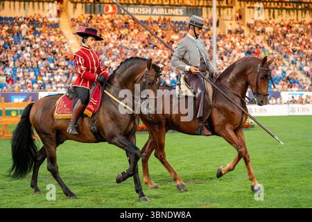Aachen, Deutschland. Juli 2025. Traditioneller spanischer Reiter Eroeffnungsfeier im Rahmen des CHIO Aachen 2025, Reitsport, CHIO Aachen, 2025, 01.07.2025 Foto: Eibner-Pressefoto/J. Derondeau Credit: dpa/Alamy Live News Stockfoto