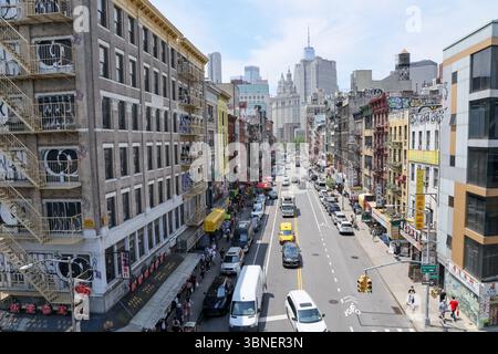 Blick auf die Manhattan Bridge, New York City Stockfoto