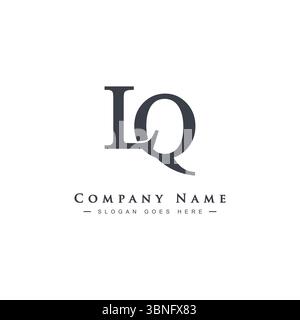 LQ-Vektor-Logo-Vorlage – einfaches Symbol für Anfangsbuchstaben L und Q Monogramm Stock Vektor