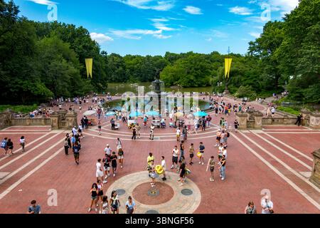 Bethesda Terrace and Fountain, Central Park, New York City, USA Stockfoto