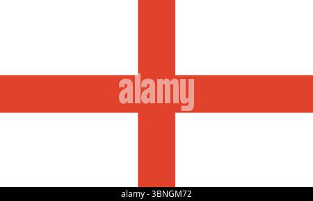England Flag. Offizielle Farben und Proportionen. Nationale englische Flagge. Stock Vektor