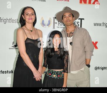 Leanne Best, Jaeden Paige Boadilla und Paris Zarcilla beim „Raging Grace“ FrightFest Horrorfilmfestival, Tag 4, Cineworld Leicester Square, Leicester Square, Sonntag, den 27. August 2023 in London, England, Großbritannien. CAP/CAN ©CAN/Capital Pictures Stockfoto