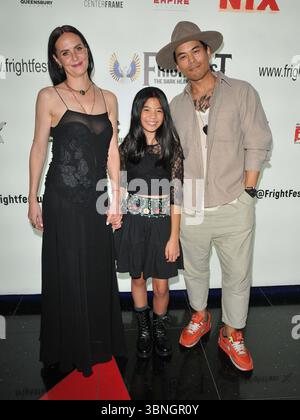 Leanne Best, Jaeden Paige Boadilla und Paris Zarcilla beim „Raging Grace“ FrightFest Horrorfilmfestival, Tag 4, Cineworld Leicester Square, Leicester Square, Sonntag, den 27. August 2023 in London, England, Großbritannien. CAP/CAN ©CAN/Capital Pictures Stockfoto