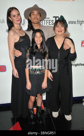 Leanne Best, Jaeden Paige Boadilla und Paris Zarcilla beim „Raging Grace“ FrightFest Horrorfilmfestival, Tag 4, Cineworld Leicester Square, Leicester Square, Sonntag, den 27. August 2023 in London, England, Großbritannien. CAP/CAN ©CAN/Capital Pictures Stockfoto