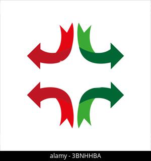 Abstrakte Pfeilelemente. Dynamische Bewegungssymbole. Muster für Vorwärtsrichtung. Vektorgrafik. Stock Vektor