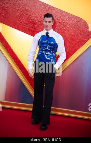 London, Großbritannien. Juli 2025. Aiden London nimmt am „Superman“ Fan Event am Cineworld Leicester Square Teil. Quelle: SOPA Images Limited/Alamy Live News Stockfoto