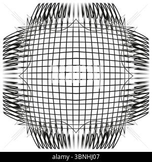 Abstrakte geometrische Ornamente. Komplexes Kreismuster. Dekorative Vektor-Illustration. Symmetrische Blütenzusammensetzung. Stock Vektor