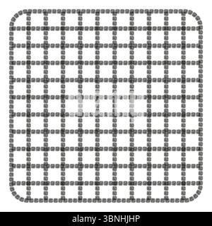 Abstrakte Netzstruktur. Geometrisches perspektivisches Framework. Vektor-Drahtdarstellung. Volumetrische Gitterzusammensetzung. Stock Vektor