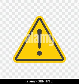 „Gelbes Warndreieck mit Ausrufezeichen“ Stock Vektor