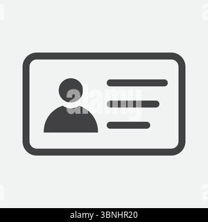 Design Des Symbols Für Benutzerprofilkarte Stock Vektor