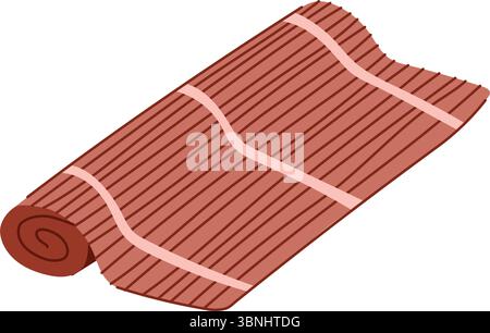 Makisu Sushi Rollmatte Karikaturvektor Illustration Stock Vektor