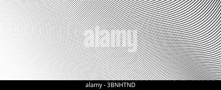 Abstrakter Hintergrund mit gepunkteten Linien. Dynamische Textur mit Streifenmuster. Schwarze Tapete mit gewölbten und gekrümmten Linien für Designvorlage, Präsentation, Broschüre, Broschüre, Broschüre. Vektorhintergrund Stock Vektor