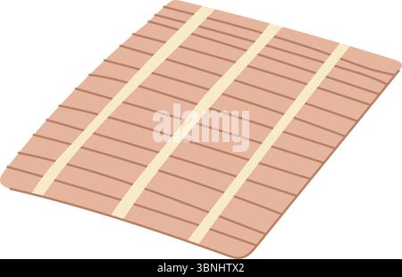 Seetang Sushi Rollmatte Karikaturvektor Illustration Stock Vektor