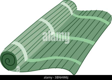 Fisch Sushi Rollmatte Karikaturvektor Illustration Stock Vektor