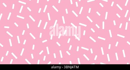 Buntes Candy Sprinkle Muster mit Donut Textur und Glaze Hintergrund mit Regenbogenzucker Toppings im nahtlosen Design für Süßwaren Kunst Stock Vektor