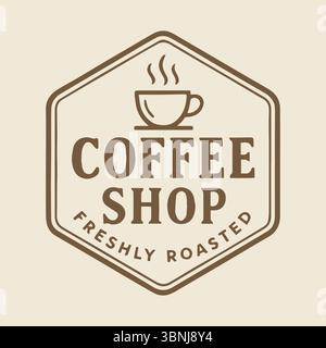 Gemütliche Café-Bar grafisches schlichtes, elegantes Design für Ihr neues Unternehmen Stock Vektor