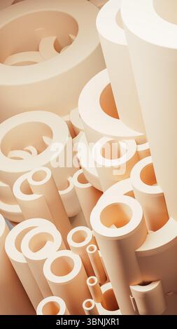 Dieser lebendige abstrakte Hintergrund bietet komplexe geometrische Designs in unterschiedlichen Farbtönen und sorgt für eine visuell eindrucksvolle und dynamische Komposition. Stockfoto