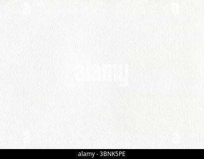 Weißes Aquarellpapier mit Textur. Horizontaler Hintergrund für das Malen. Leere weiße Seite, strukturiert. Stockfoto