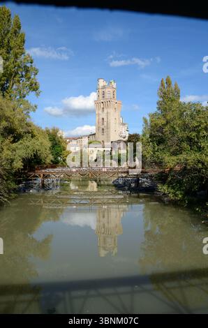 La Specola, Castello Carrarese, Canal of Padua, Veneto, Italien, Europa Stockfoto