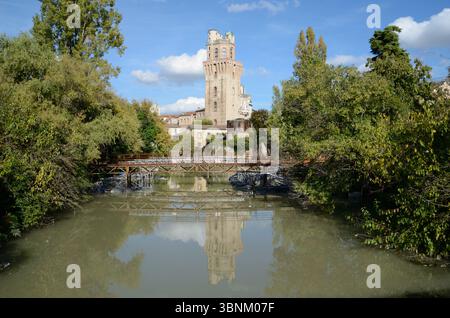 La Specola, Castello Carrarese, Canal of Padua, Veneto, Italien, Europa Stockfoto