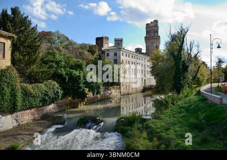 La Specola, Castello Carrarese, Canal of Padua, Veneto, Italien, Europa Stockfoto