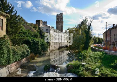 La Specola, Castello Carrarese, Canal of Padua, Veneto, Italien, Europa Stockfoto