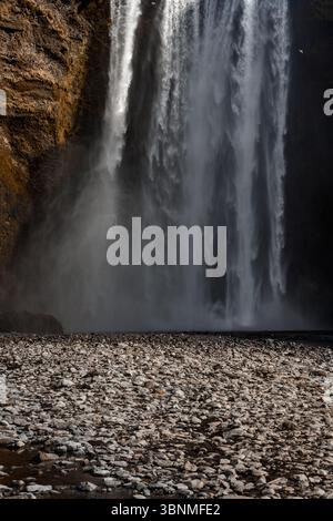 Der Skogafoss-Wasserfall in Island Stockfoto
