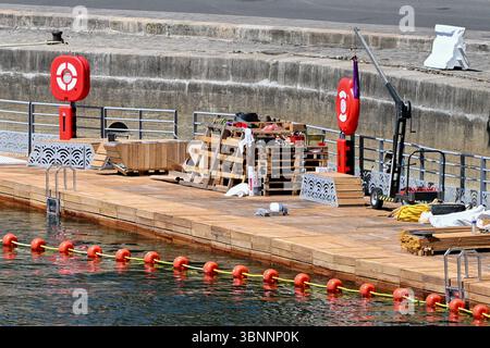 Paris, Frankreich. Juli 2025. Illustrative Fotos des Badegebietes Paris Plage am Pont Marie, in Paris, am 3. Juli 2025 - 03/07/2025 - Frankreich/Paris - Julien Mattia/Le Pictorium Credit: LE PICTORIUM/Alamy Live News Stockfoto