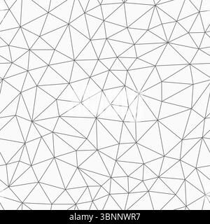 Hintergrund der geometrischen Vorlage. Grau. Kleine Dreiecke. Stärke dünner Linien. Wiederholbares Muster. Nahtlose Vektorillustration. Stock Vektor