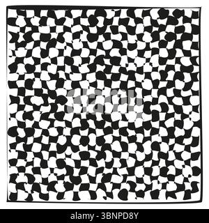 Zufälliges Mosaiksymbol. Unregelmäßiges Pixelfeld. Abstraktes Vektormuster. Chaotisches Kachel-Array. Stock Vektor