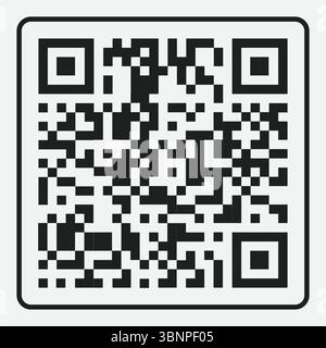 „QR-Code-Symbol – digitaler Code zum Scannen und Verknüpfen“ Stock Vektor