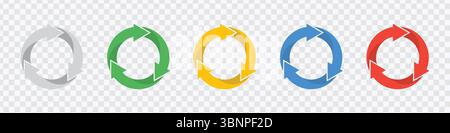 Symbolsatz Für Die Wiederverwendung Von Pfeilen Stock Vektor