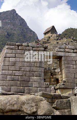 Machu Picchu Archäoligische Stätte, Perú Stockfoto