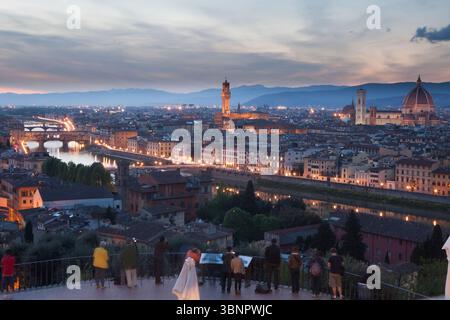 Luftaufnahme, Florenz, Toskana, Italien Stockfoto