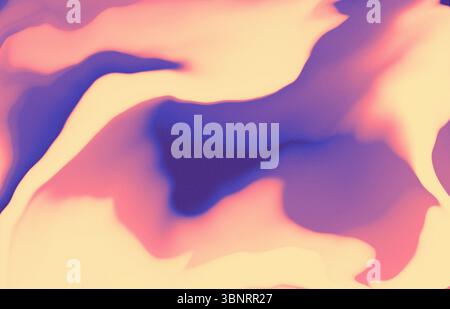 Unscharfer, farbenfroher abstrakter Hintergrund. Glatter Farbverlauf von irisierenden violetten und gelben Farben. Kopfzeile oder Banner für soziale Medien oder Websites. Stockfoto