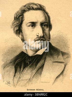 Europa, Deutschland, Niedersachsen, Rechtenfleth, Hermann Allmers, deutscher Schriftsteller, Motiv aus : die Gartenlaube , Nr. 13 , 1872 . / Europa, Deutschland, Niedersachsen, Rechtenfleth, Hermann Allmers, deutscher Schriftsteller, Bild aus der Zeitschrift : die Gartenlaube , Nr. 13 , 1872 . Stockfoto