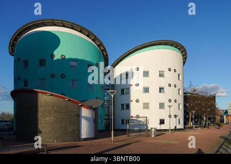 Der University of East London Docklands Campus am Royal Albert Dock, London England Großbritannien Stockfoto