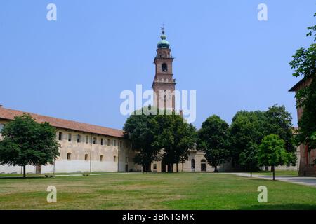 Historisches Schloss von Vigevano, Pavia, Lombardei, Italien Stockfoto