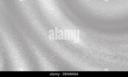 Distress Silberfolie Faltiger Texturhintergrund Stockfoto