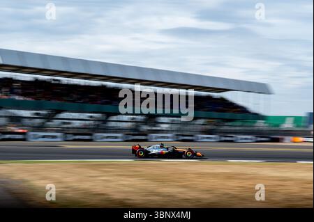 04 NORRIS Lando (gbr), McLaren F1 Team MCL39, Action während der 8. Runde der FIA Formel-2-Meisterschaft 2025 vom 4. Bis 6. Juli 2025 auf dem Silverstone Circuit in Silverstone, Großbritannien Stockfoto